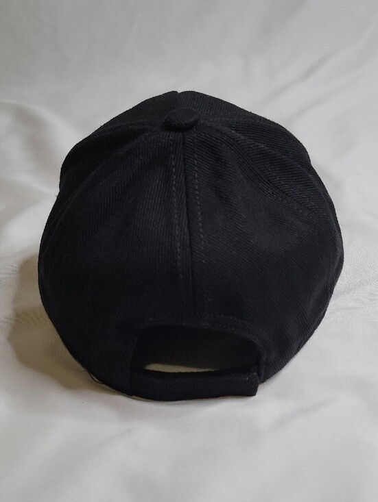 Miu Miu Drill Black Baseball Cap with White Embroidered Logo main image 4